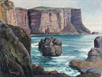 A rocky coastal scene from The Faroe Islands, 1939 A rocky coastal scene from The Faroe Islands, 1939