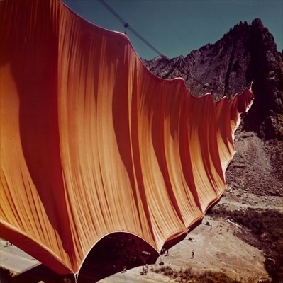 Valley Curtain Rifle Colorado By Christo And Jeanne Claude On Artnet