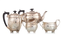 GEORGE V SILVER FOUR-PIECE TEA AND COFFEE..., 1933