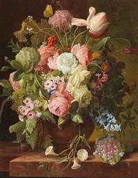 Blumenstillleben mit Rosen, Tulpen und..., 1924 Blumenstillleben mit Rosen, Tulpen und..., 1924