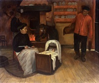 Interior de cocina, 1907