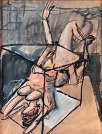 Woman in a cube, 1988