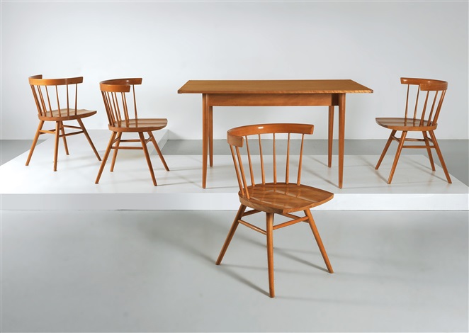 A Dining Room Suite Of Furniture By George Nakashima A Dining Room Suite Of Furniture By George Nakashima