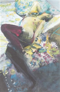 Girl with Black Stockings