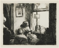East Side Interior (Levin 85; Zigrosser 8), 1922
