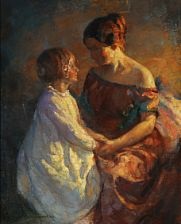 A Mother Comforting Her Child By Johannes Grenness On Artnet