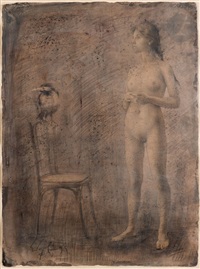 Jeune femme nue à l'oiseau, 1999
