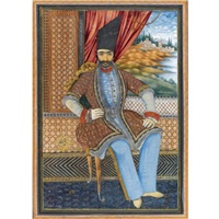 A portrait of Nasr Al-Din Shah Qajar, 1850–1899 A portrait of Nasr Al-Din Shah Qajar, 1850–1899