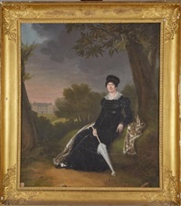 Portrait de la marquise d’Aligre devant le..., 1829 Portrait de la marquise d’Aligre devant le..., 1829
