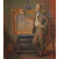 William L. lathrop in his studio at new hope William L. lathrop in his studio at new hope