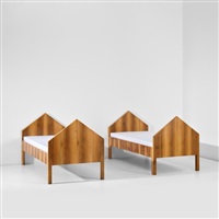 Pair of custom beds, 1967