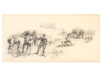 Buford's cavalry opposing the Confederate..., 1861 Buford's cavalry opposing the Confederate..., 1861