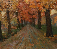 Herbstliche Allee, 1911