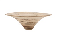 Flaring Bowl with white and beige integral..., 1970 Flaring Bowl with white and beige integral..., 1970