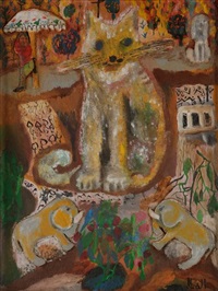Chat et éléphants