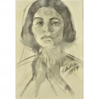 Untitled (A lady with clasped hands), 1974