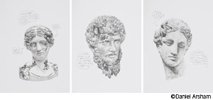 eroded classical prints by daniel arsham