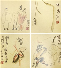 人物、花蟲