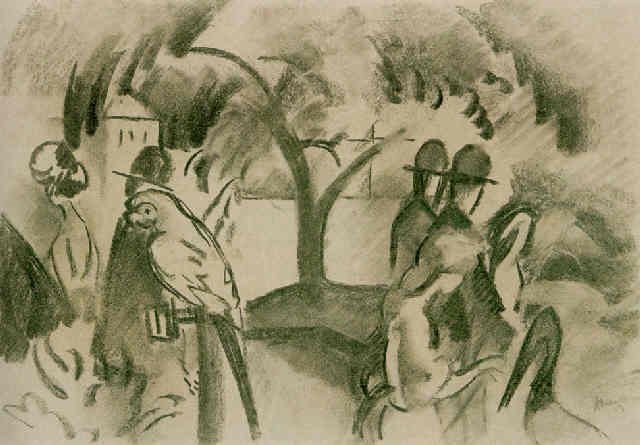 Zoologischer Garten Reiher Und Papagei By August Macke On Artnet