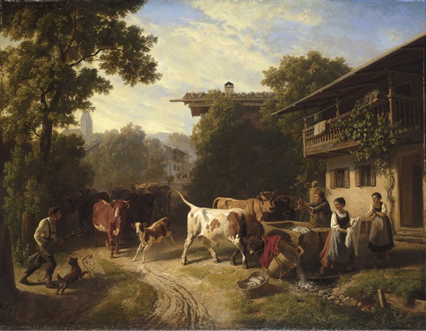 {Herde
32} Heimkehrende Herde by Robert Eberle on artnet | {Herde
32}