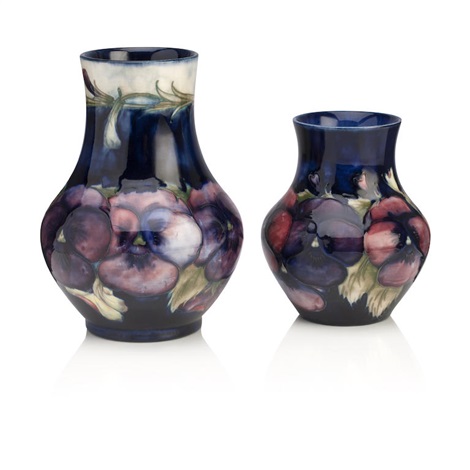 Two William Moorcroft Pansy Vases By William Moorcroft On Artnet