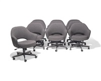 Set of Ten Executive Swivel Armchairs
