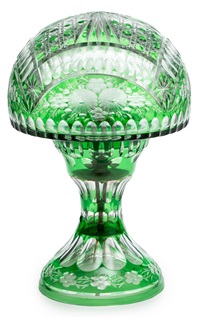 Hawkes (American) Cut Crystal Lamp, Green..., 1930