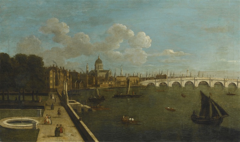 LONDON, A VIEW OF THE THAMES FROM THE TERRACE OF SOMERSET HOUSE ...