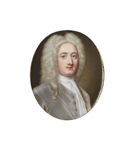 Compton, 6th Earl of Northampton in grey coloured velvet coat