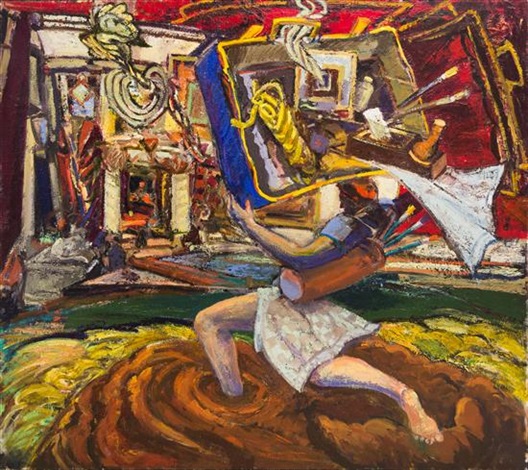 The Young Artist Carry The Baggage Of Art To The Temple 1985 By
