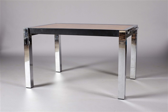 A Walnut And Chrome Art Deco Extending D By La Metal Arredo On Artnet