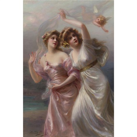 Love’s Messengers by Edouard Bisson Paper Print Repro