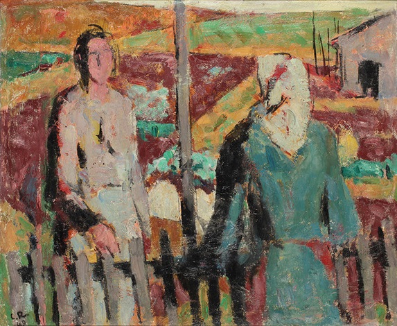 Gesprach Am Gartenzaun By Carl Roesch On Artnet