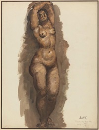 FEMME AUX DEUX BRAS LEVES
