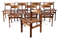 A SET OF EIGHT KIAAT DINING CHAIRS