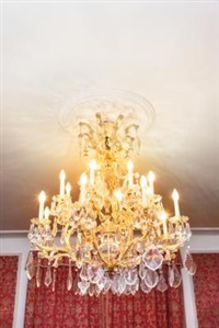 A Glass Chandelier in Crown Shape, 1901–1999