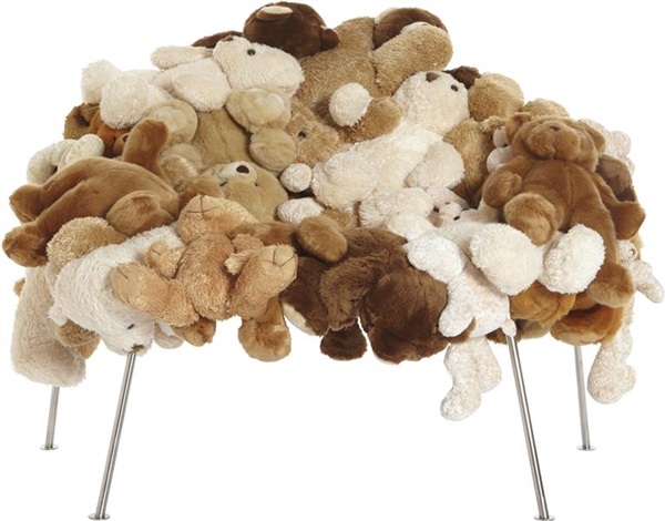 stuffed bear chair
