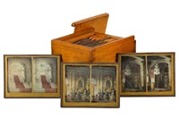 A Portfolio of hand tinted Stereo..., 1860 A Portfolio of hand tinted Stereo..., 1860