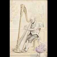 Suonatore di arpa, 1947