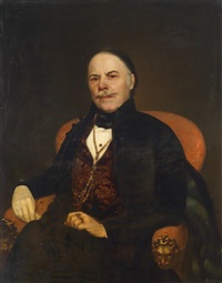 Bildnis eines Herren im roten Lehnstuhl, 1845 Bildnis eines Herren im roten Lehnstuhl, 1845