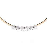 14KT Omega with Six 18KT Gold and Diamond...