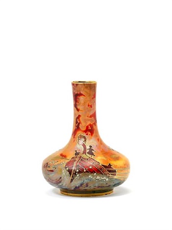 Experimental Vase With Viking Longboat By Bernard Moore On Artnet