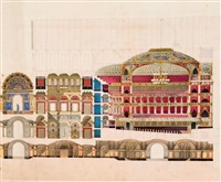 Projet d'un théâtre. Coupe longitudinale, 1843 Projet d'un théâtre. Coupe longitudinale, 1843