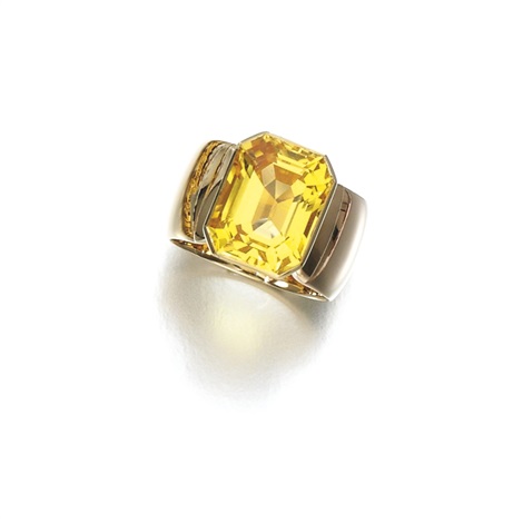 cartier yellow sapphire ring