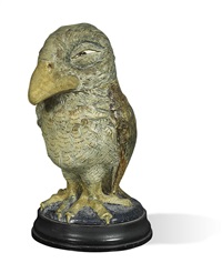 GROTESQUE BIRD JAR AND COVER, 1899