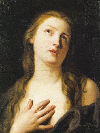 Ritratto di donna come Maddalena penitente by Pietro Antonio Rotari on