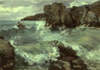 Cliffs by the sea, 1955