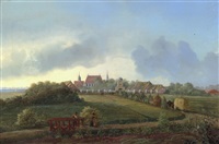 Scenery from Nørre Vosborg manor house, 1848