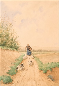 Auf dem Weg ins Dorf, 1890–1899