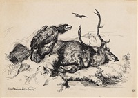 The Eagle or The Eagle and Dead Red Deer..., 1900